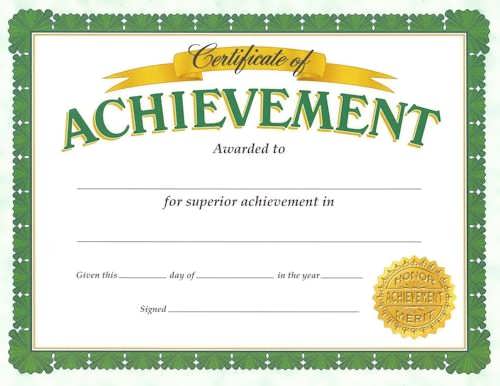 Certificate of Achievement